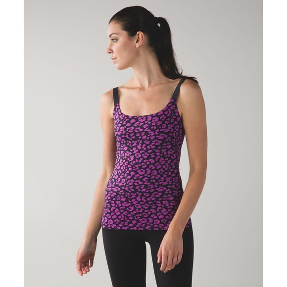 Lululemon Barre None Tank Purple Cheetah Print 6 - Picture 2 of 11